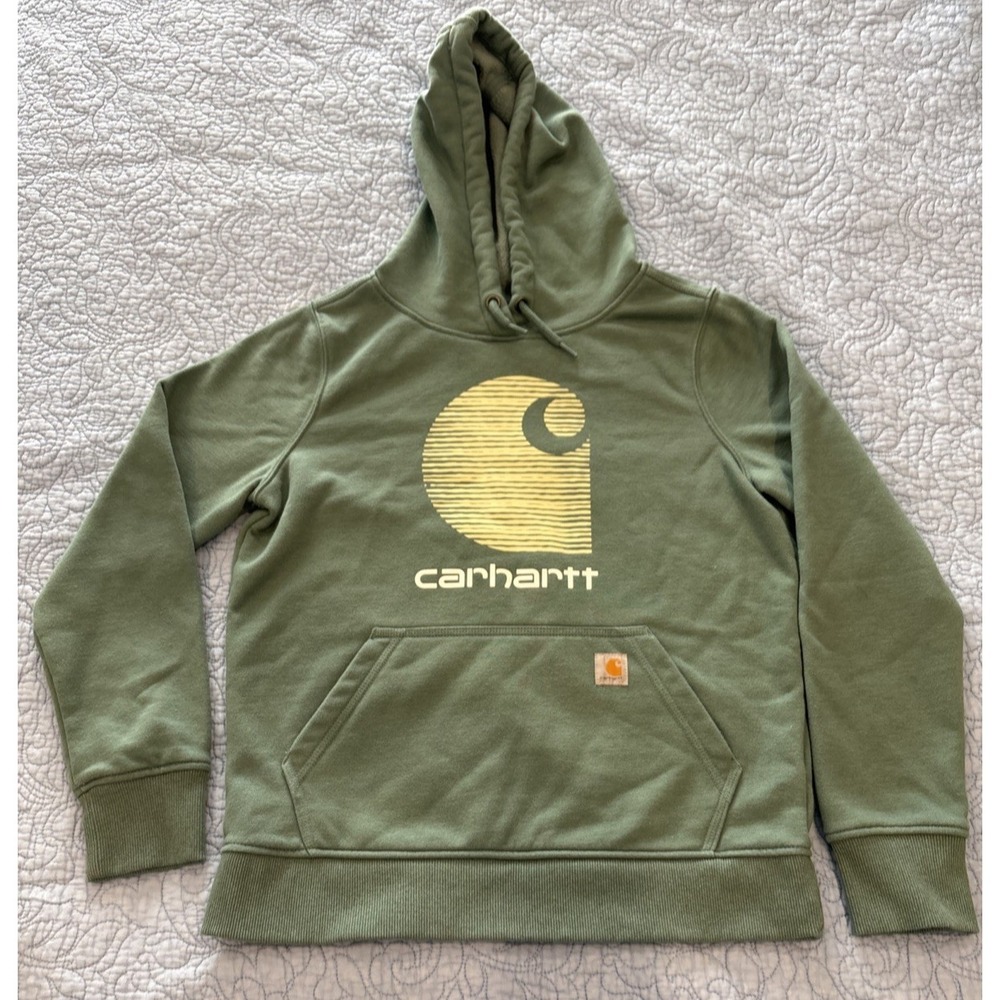 Carhartt Women's Small (4-6) Hoodie Rain Defender Green
